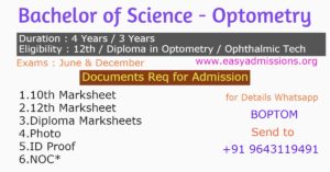 B.Sc.Optometry Course Details,Syllabus,Duration @8801045488