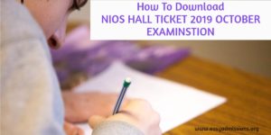 Nios Hall Ticket 2019 October Download
