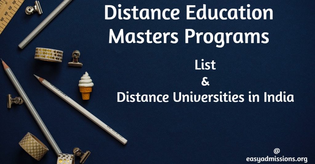 Distance Education Masters Programs