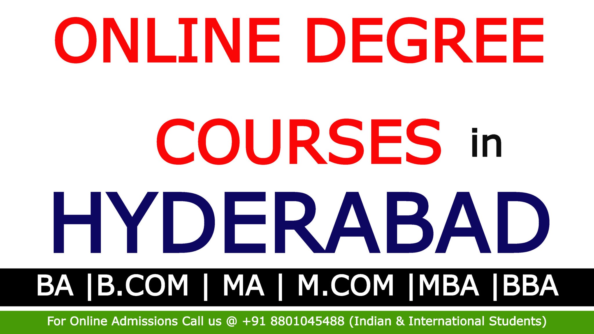 Join Online Degree Courses in Hyderabad Last Date 30.