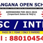 Telangana open School Admission 2022-2023 Last Date