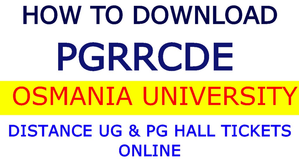 How to Download PGRRCDE Hall Tickets Online