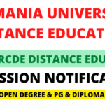 OU PGRRCDE Distance Education Admission Notification 2022-2023