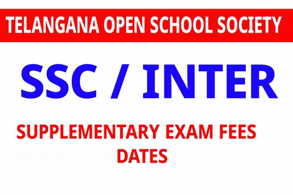 TOSS SSC and Open Inter examination fee dates Telangana Open School Society