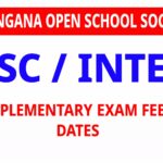 TOSS SSC and Open Inter examination fee dates Telangana Open School Society