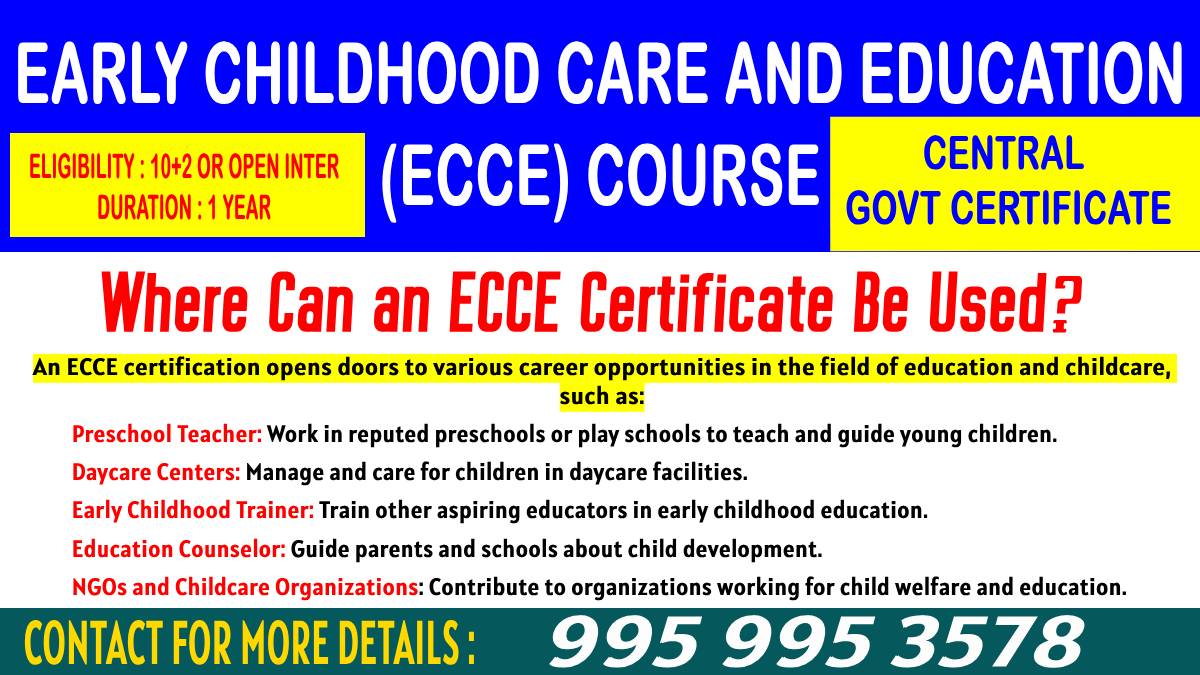 Early Childhood Care and Education (ECCE) Course Govt Certificate