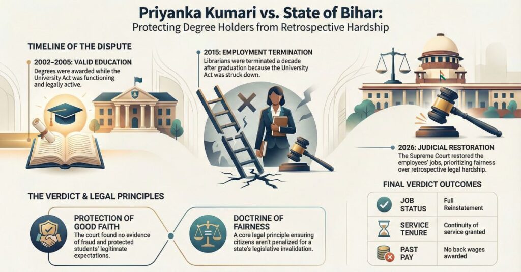 Supreme Court of India judgment Priyanka Kumari vs State of Bihar 2026 INSC 167 degree validity reinstatement case